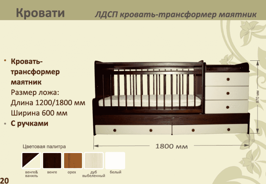 детская лдсп кровать-трансформер маятник в Москве