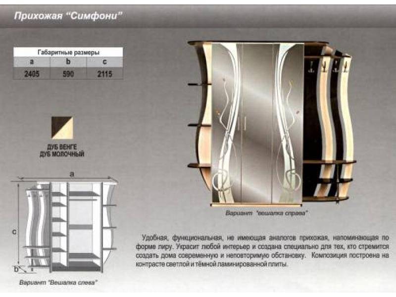 прихожая прямая симфони в Москве