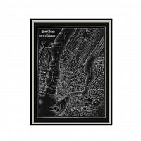 постер new york city черный в Москве