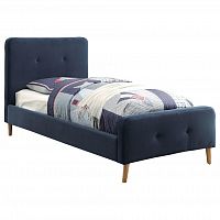 кровать button tufted flannelette navy 140х200 в Москве