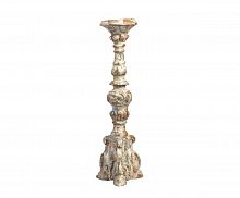 подсвечник фигурный бежевый состаренный на 1 свечу antique blue, 49,5 см в Москве