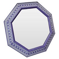 зеркало восьмиугольное фиолетовое с орнаментом violet tenderness в Москве