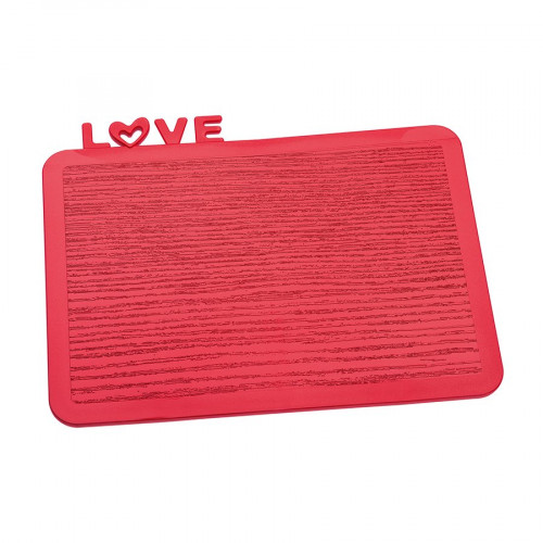 разделочная доска happy board love, красная в Москве