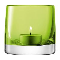 подсвечник стеклянный зеленый лайм для чайной свечи light colour, 8,5 см в Москве