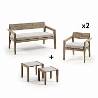 комплект мебели pack 616 climby 2 стола + 2 кресла + скамейка от la forma (ex julia grup) в Москве