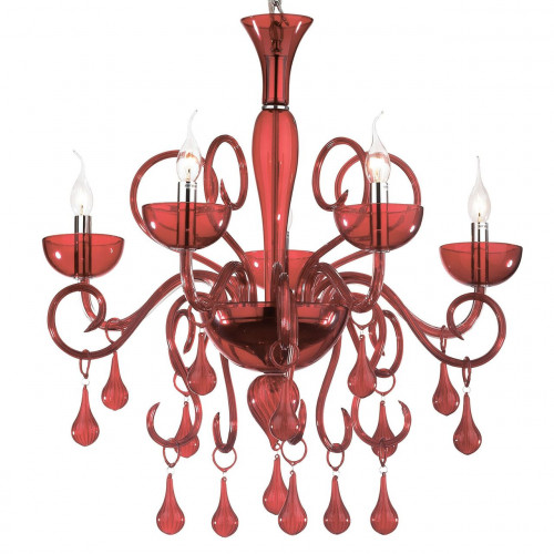 подвесная люстра ideal lux lilly sp5 rosso в Москве