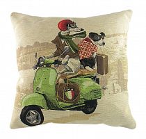 подушка с картинкой scooter dogs green в Москве