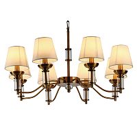 люстра walters 8 от delight collection прозрачная/бежевая/латунь в Москве