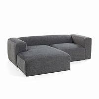 диван блок sofa двухместный левый угол черный от la forma (ex julia grup) в Москве