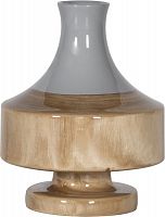 ваза настольная rustic chic vase grey wood в Москве