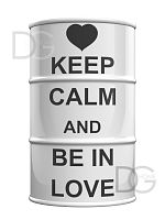 Декоративная Бочка Keep calm and be in love M