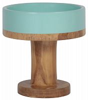 ваза настольная rustic chic bowl blue wood в Москве