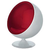 кресло-шар eero ball chair бело-красное в Москве