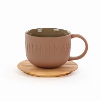 Чашка с блюдцем Tactile диаметр 9,4 Коричневый