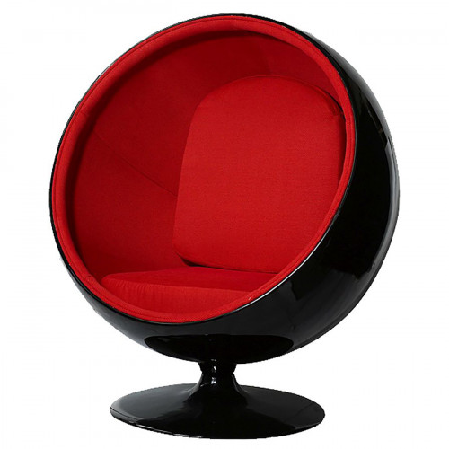 кресло eero ball chair черно-красное в Москве