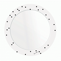 зеркало с рисунком белое круглое черные точки pois в Москве