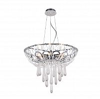 подвесная люстра crystal lux dorotea sp5 d450 chrome прозрачная в Москве