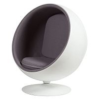 кресло eero ball chair серое в Москве