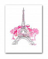 постер paris а4 (розовый) в Москве