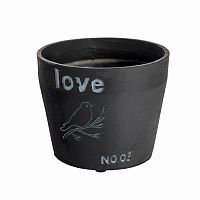 цветочный горшок love чёрный в Москве
