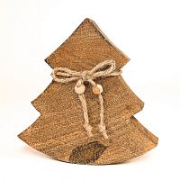 украшение новогоднее ель деревянная wooden tree, 15х14х2,5 см в Москве