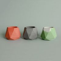 подсвечник из бетона серый eco линту, 6 см в Москве