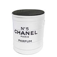 декоративная бочка- пуф chanel №5 white m в Москве