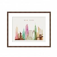 постер new york, usa разноцветный в Москве
