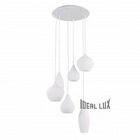 подвесная люстра ideal lux soft sp6 bianco в Москве