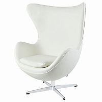 кресло egg chair by arne jacobsen белое в Москве