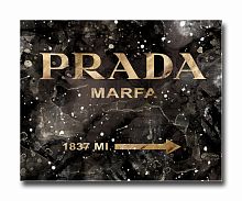 постер prada mafia на чёрном в золотом a3 в Москве