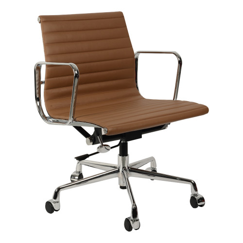 кресло eames style коричневая кожа в Москве