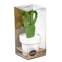 ножницы cactus с держателем, белые с зеленым в Москве