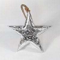 игрушка на елку звезда серебряная snow star, 23х23х3 см в Москве