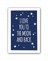 Постер To the blue moon and back А4