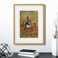 картина: bullfinches and pyrus japonica, 1928г. в Москве