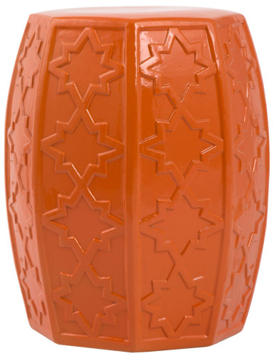 керамический столик-табурет garden stool оранжевый в Москве