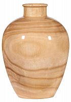 ваза деревянная объемная с узким горлышком 25 см jacob в Москве