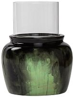 подсвечник зеленый со стеклом colors green, 32 см в Москве