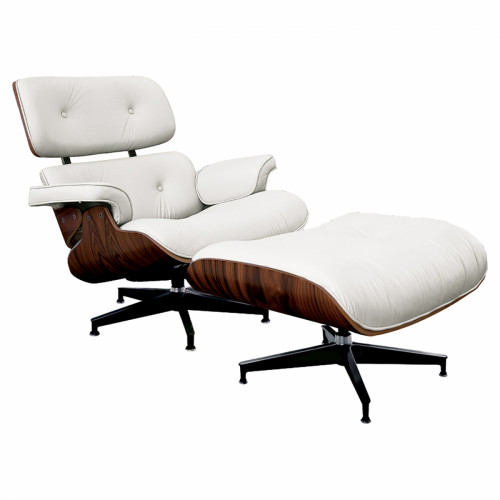 кресло lounge chair & ottoman белое в Москве