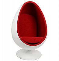 кресло ovalia egg style chair красное в Москве