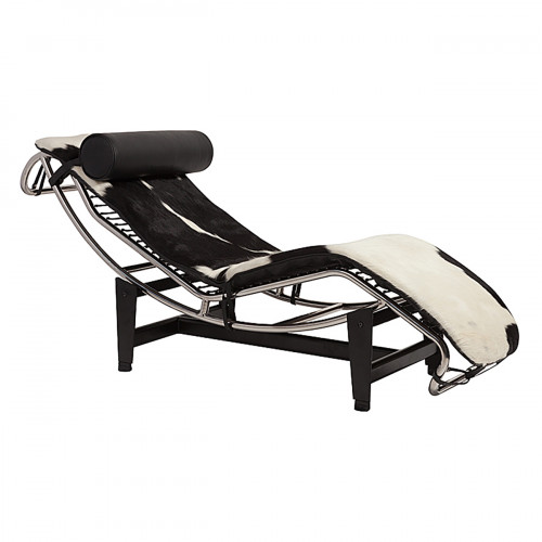 шезлонг chaise longue lc4 черно-белый в Москве