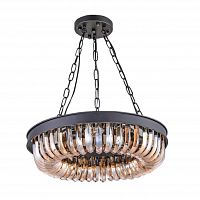 люстра terra black amber d50 черная, стекло янтарного цвета в Москве