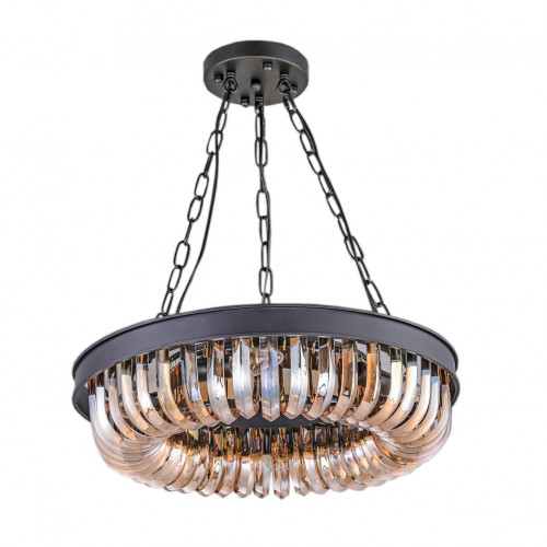 люстра terra black amber d50 черная, стекло янтарного цвета в Москве