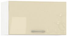 шкаф навесной горизонтальный 600 кухня сандра ваниль глянец/белый, дверь открывается вверх в Москве