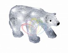 светодиодная фигура медведь белый 17см в Москве