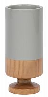 ваза настольная rustic chic tube grey wood в Москве