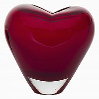 ваза стеклянная (красная) one heart 17*13.5*18 в Москве