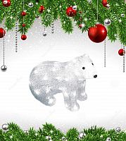 фигурка светодиодная «белый медведь-4» 25x31см (11037) uld-m3125-040/sta в Москве