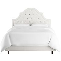 кровать двуспальная 180х200 белая с каретной стяжкой harvey tufted white в Москве